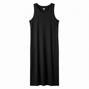 NWT ROOTS Renew Racerback Dress, XS, Midi, Black, Swing, Pockets